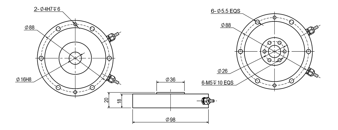 Compression-torsion Composite 2 Axis Load Cell