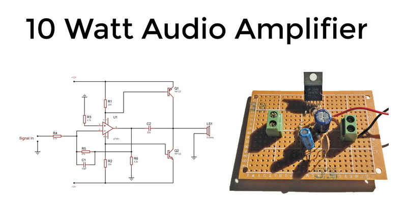 Amplificador de audio de 10 vatios
